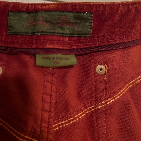 Indigo Palms Women's Bootcut Leg Rust Velvet Mid Rise Jeans - Size 6R - Picture 8 of 9